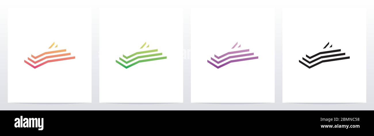 Steps On Letter Logo Design Y Stock Vector