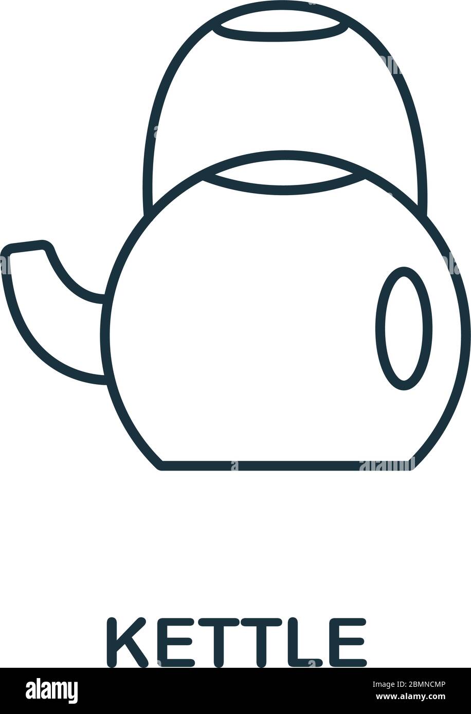 Kettle icon from household collection. Simple line Kettle icon for ...