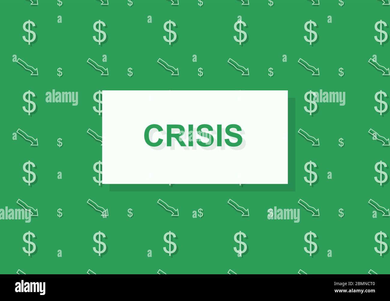 Financial money, economic crisis. Down arrow stocks graph icon. The dollar crisis. Vector illustration Stock Vector