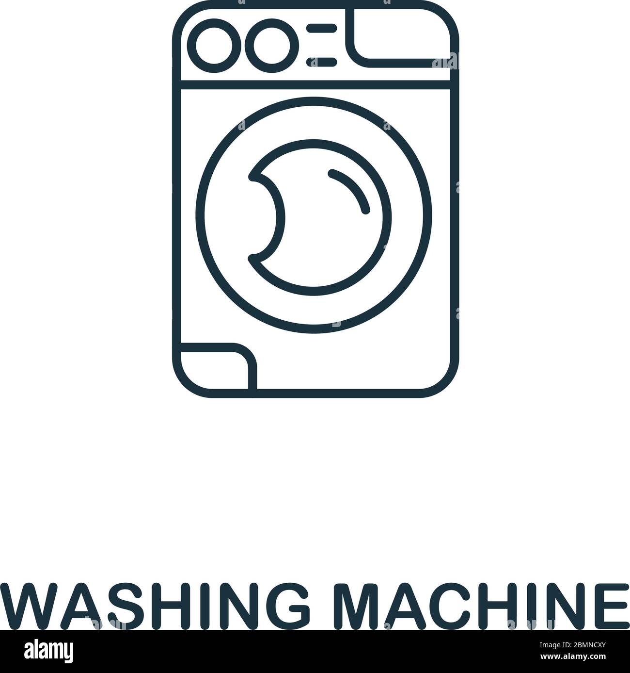 Washing Machine icon from household collection. Simple line Washing Machine icon for templates, web design and infographics Stock Vector