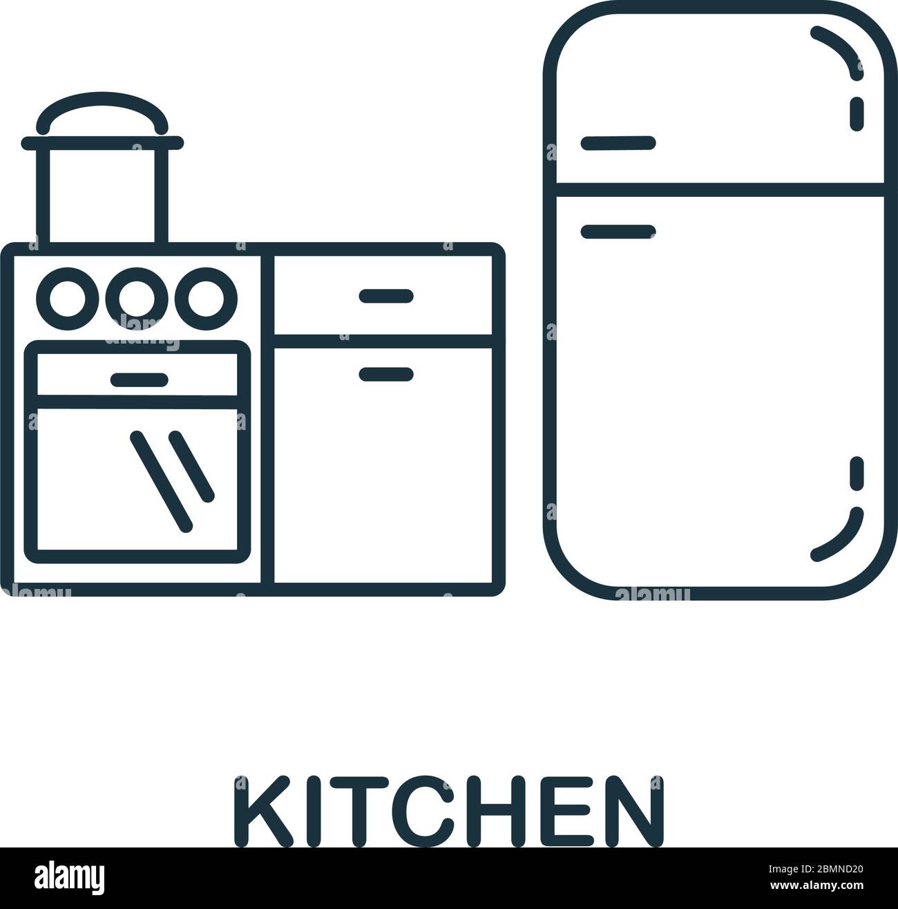 Kitchen icon from interior collection. Simple line element Kitchen