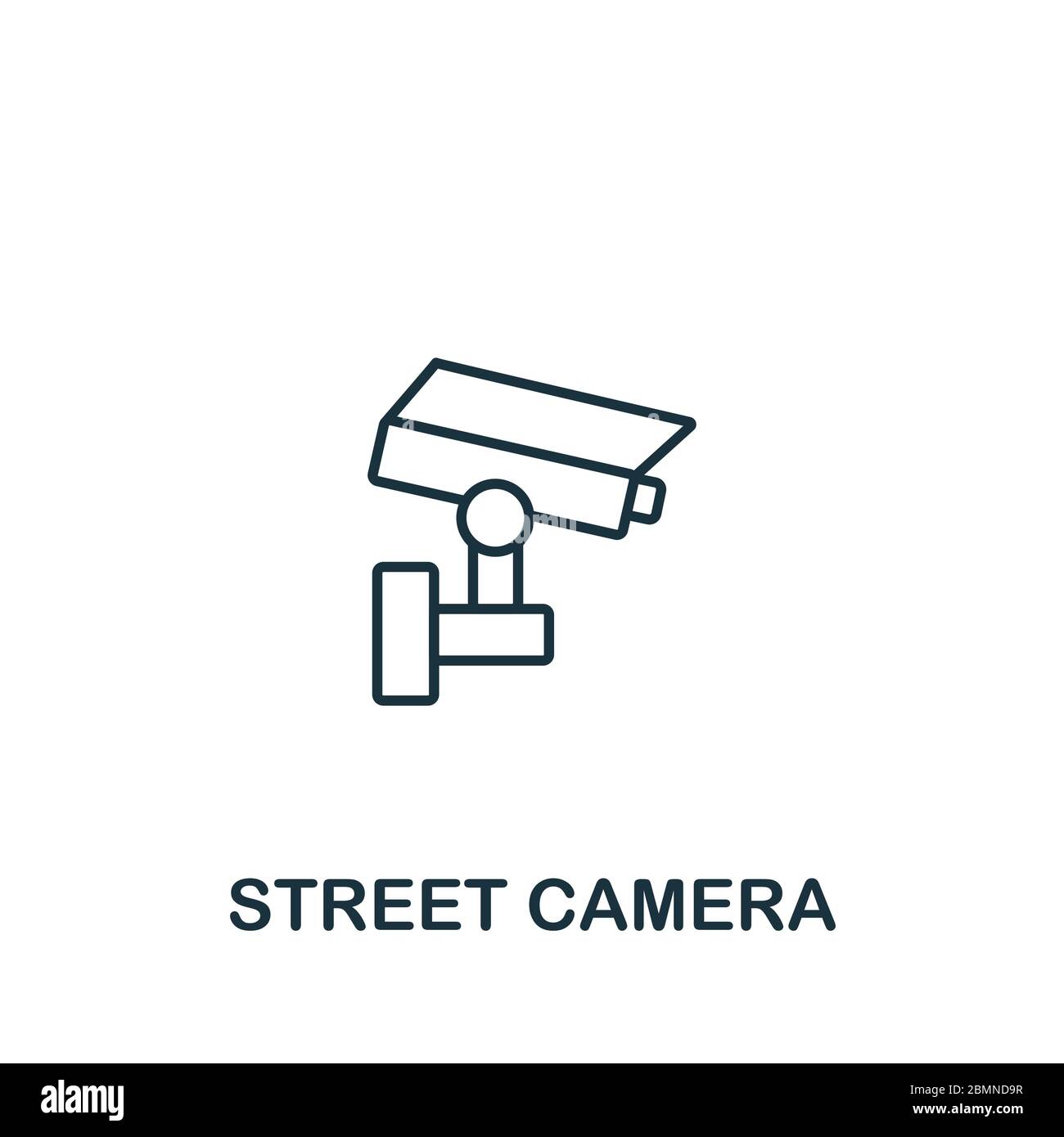 Street Camera icon from security collection. Simple line element Street ...