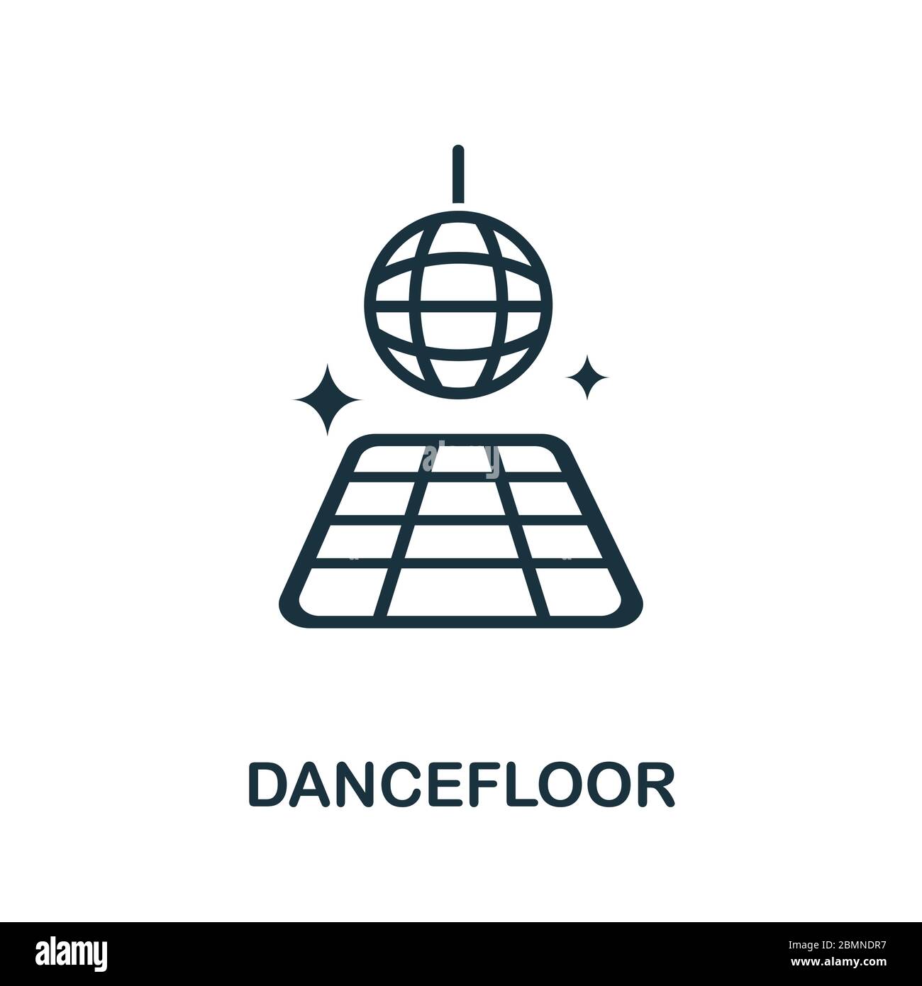 Dancefloor icon. Simple illustration from night club collection