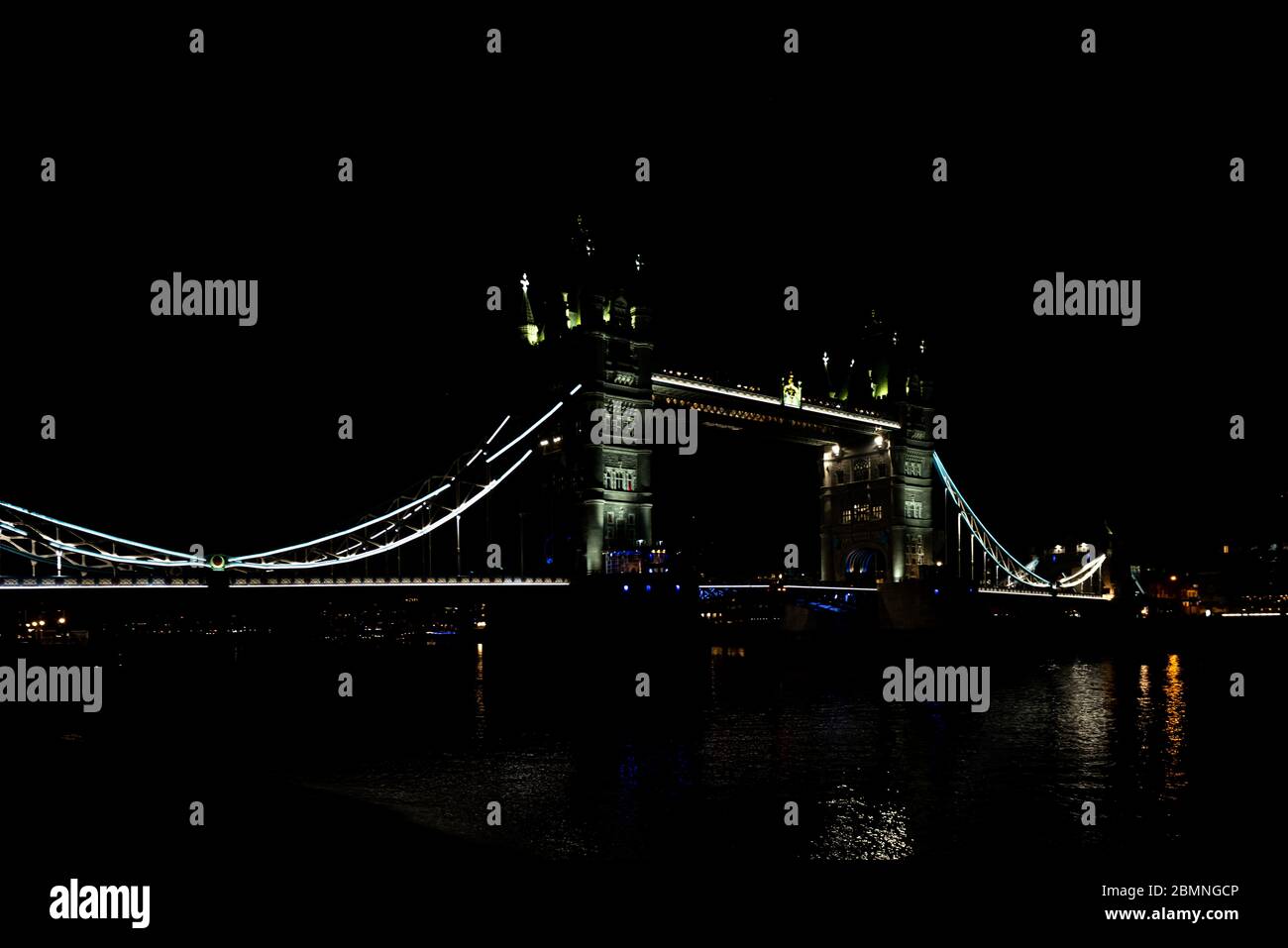 Nights in London England to see United Kingdom's Tower Bridge Stock Photo