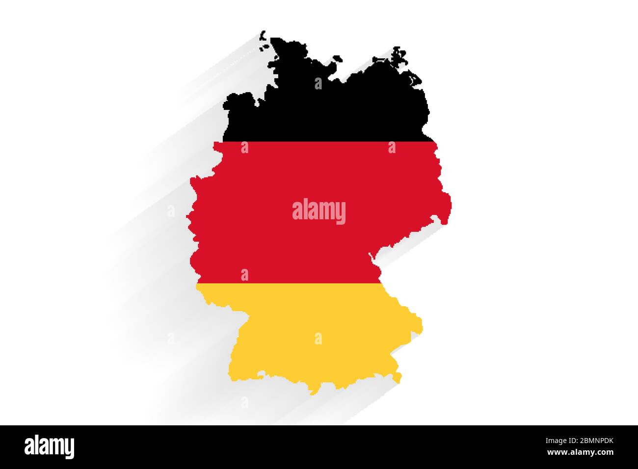 Germany horizontal flag map on gray background, vector, illustration, eps 10 file Stock Vector