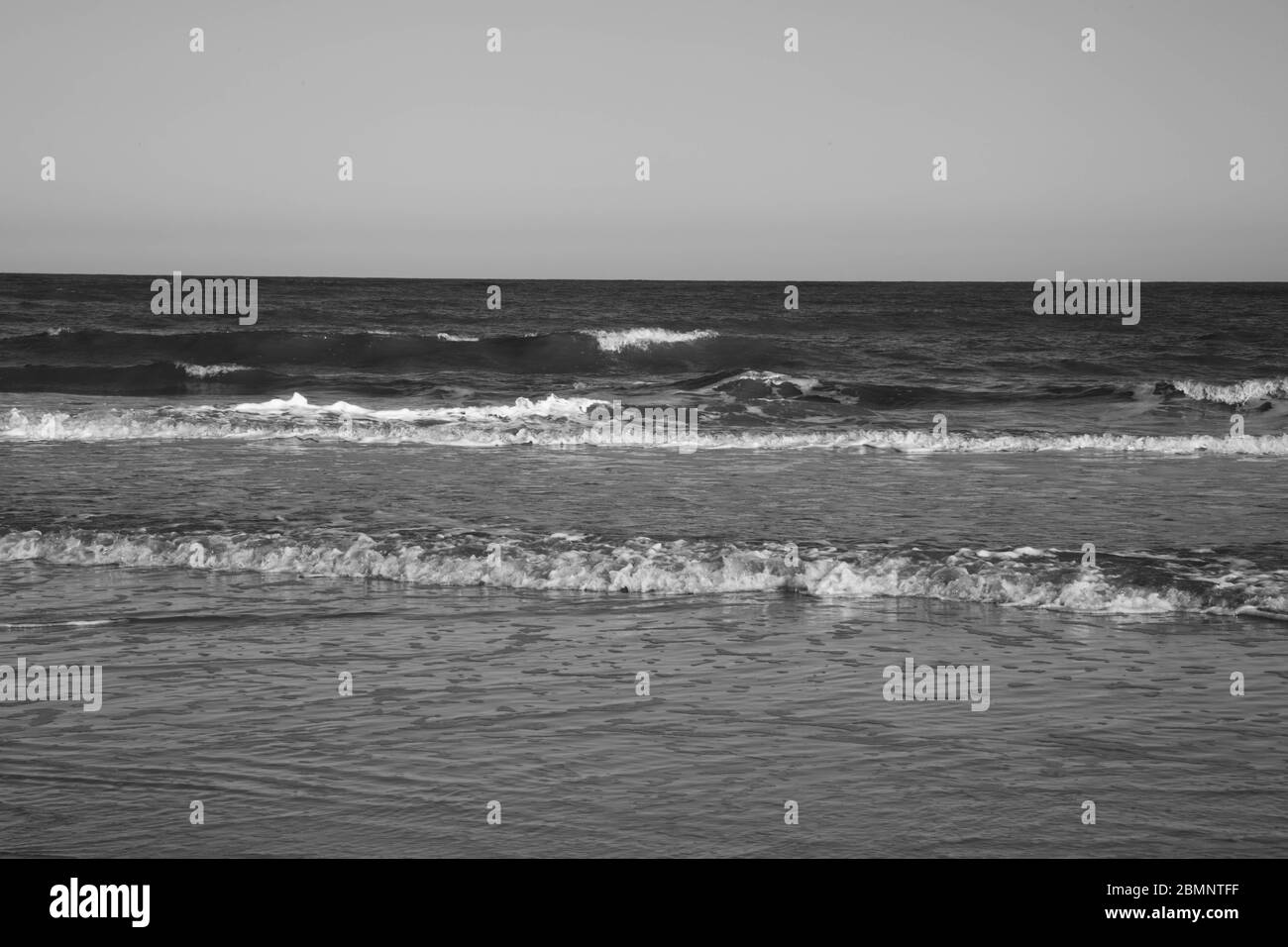 White blue sea waves Black and White Stock Photos & Images - Alamy