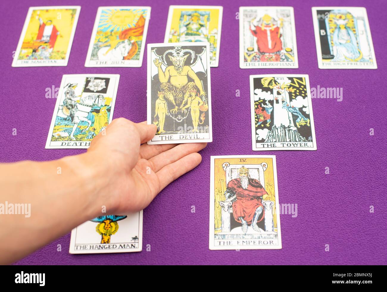 Bangkok, Thailand: May 2020. Tarot cards to predict the future in love, bad  luck, injury, illness, accident, and death can be precisely predicted. Whi  Stock Photo - Alamy