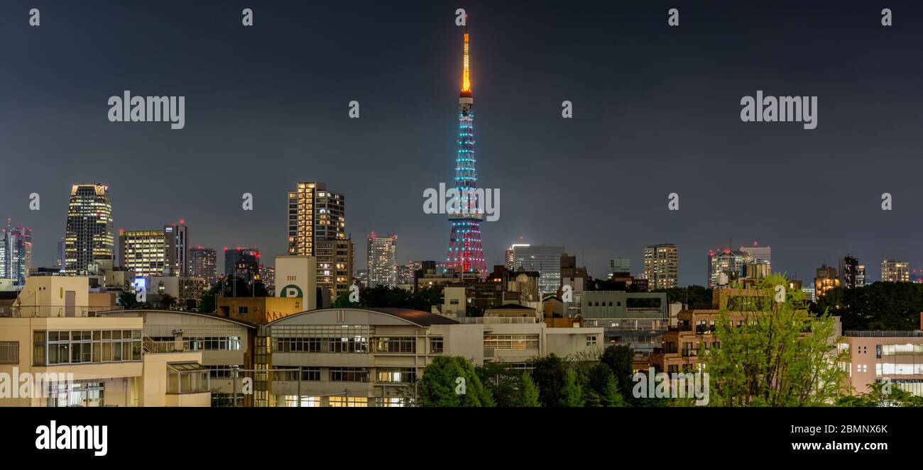 Tokyo japan radio tower aerial hi-res stock photography and images - Alamy