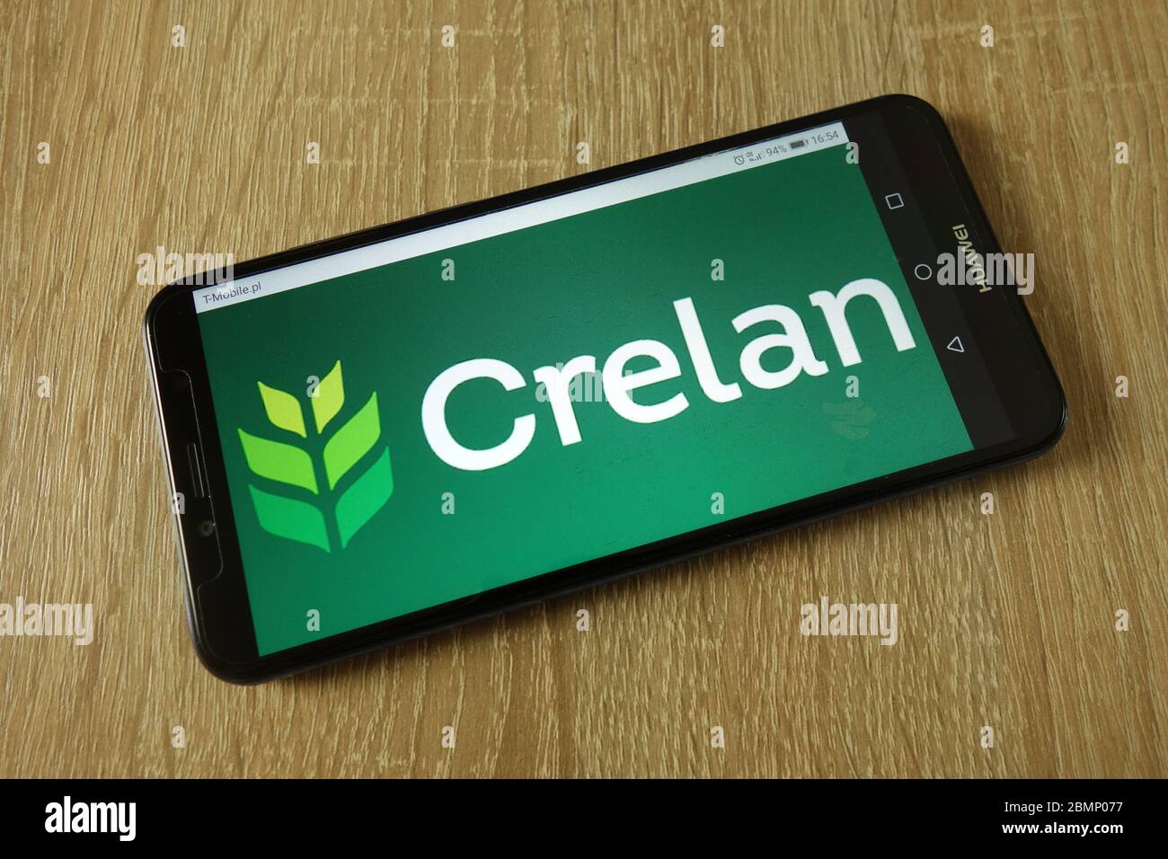 Crelan bank logo displayed on smartphone Stock Photo