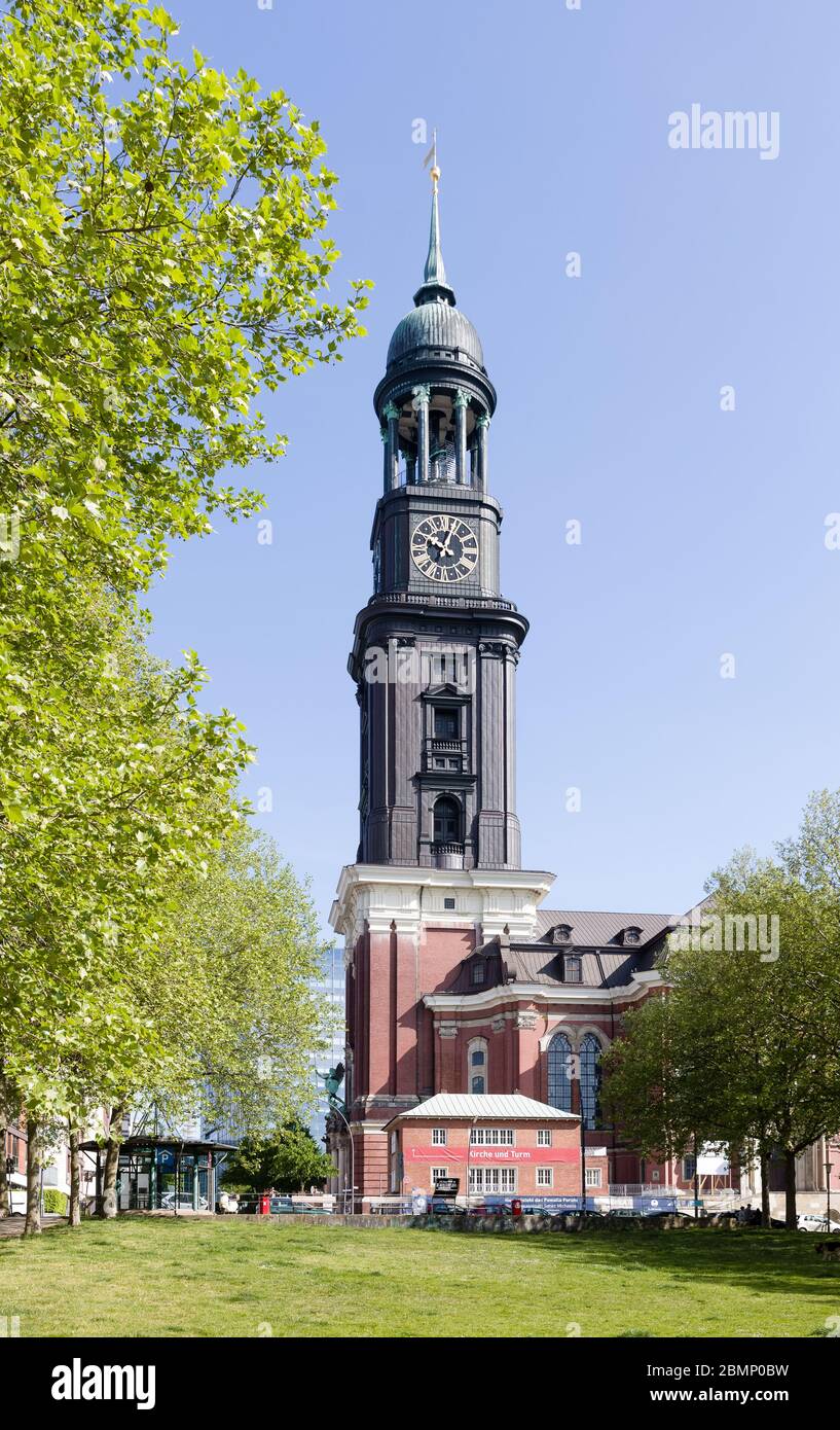 Hamburg, Germany. 10th May, 2020. St. Michaelis Church, colloquially ...