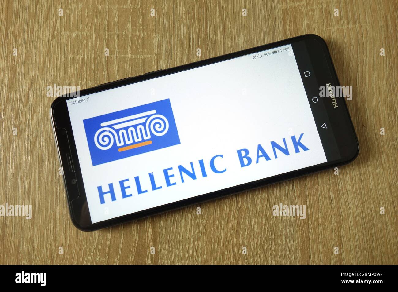 Hellenic Bank logo displayed on smartphone Stock Photo Alamy