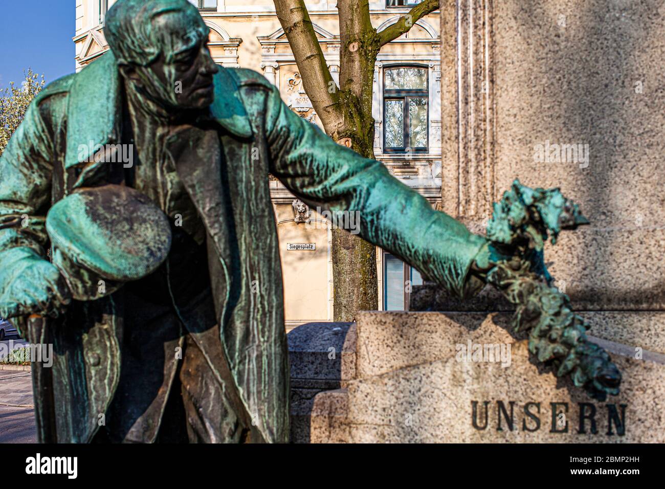 War Monument in Grevenbroich, Germany Stock Photo