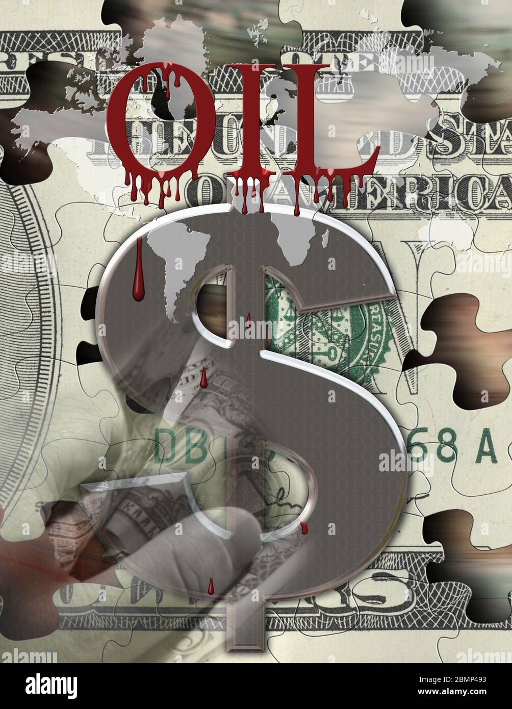 Oil money. Dollar sign and currency Stock Photo Alamy