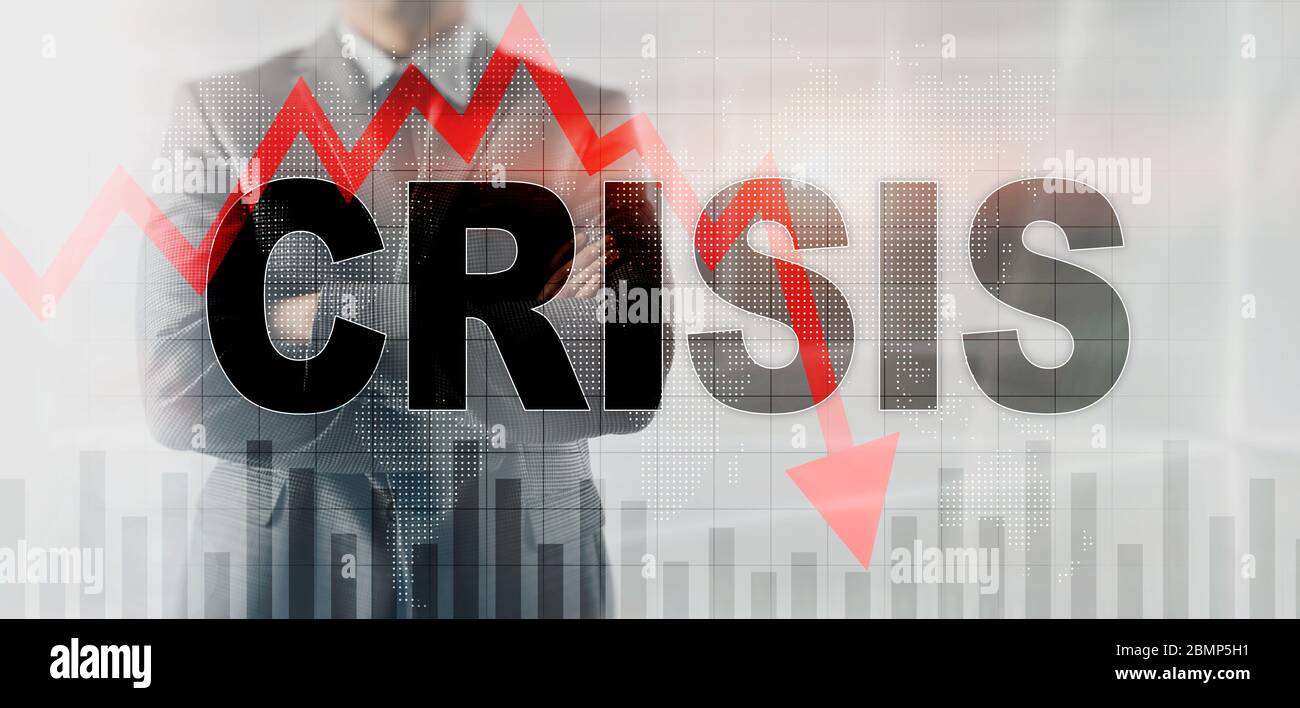 Abstract Finance Crisis Business Background. Exclusive Mixed Media