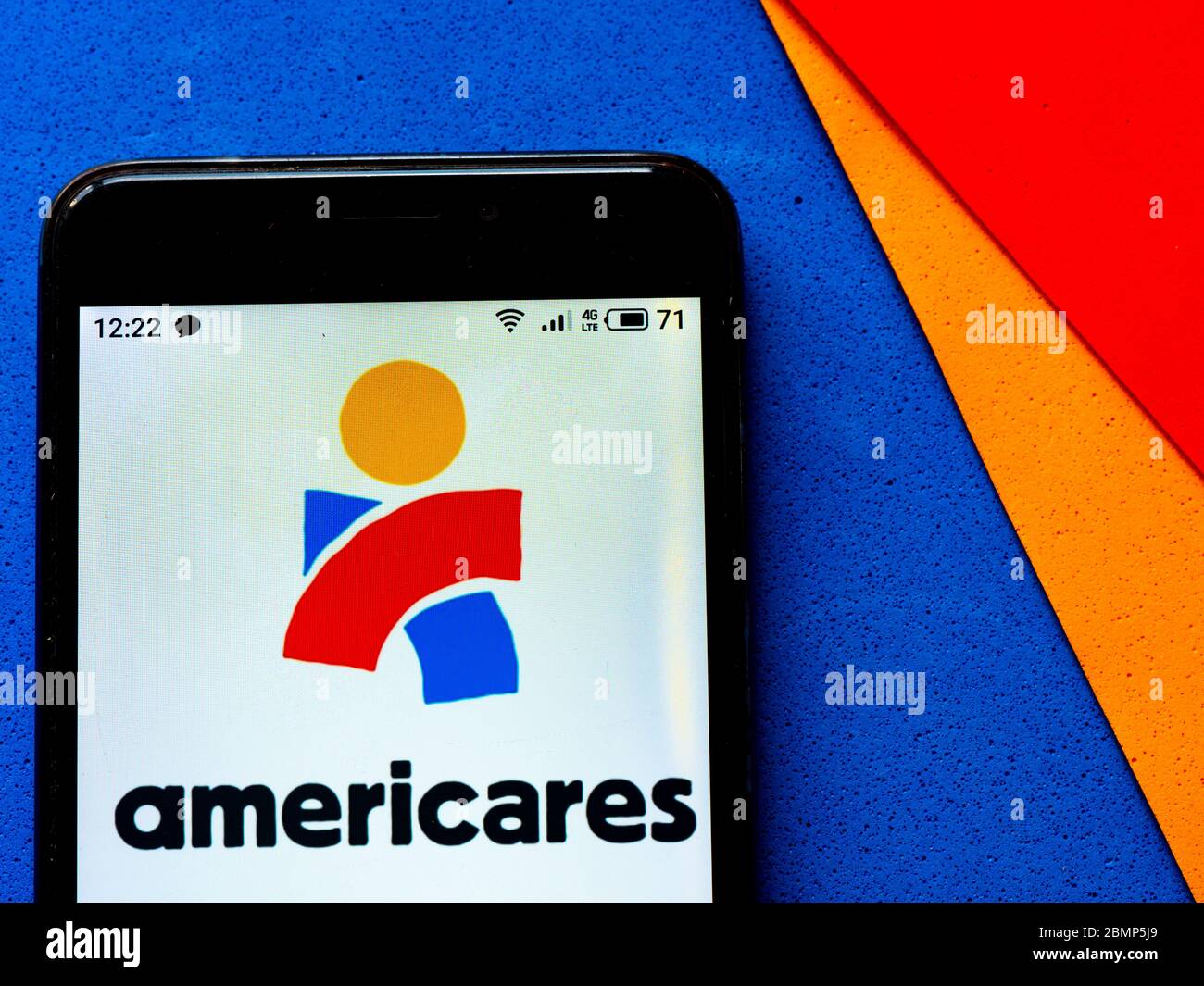 In this photo illustration an Americares logo seen displayed on a ...