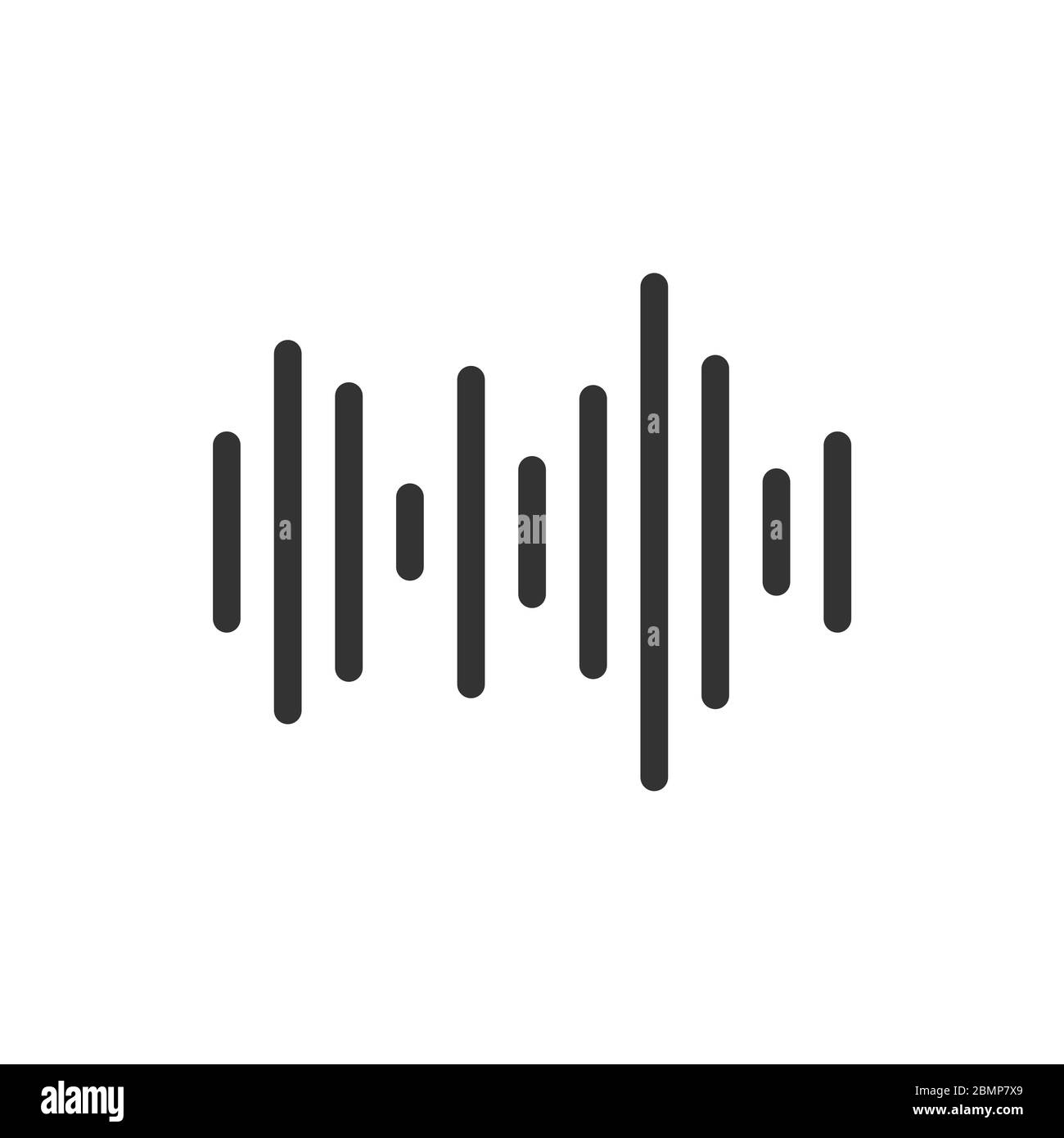 Sound of Waves Line Logo Template Illustration Design. Vector EPS 10. Stock Photo