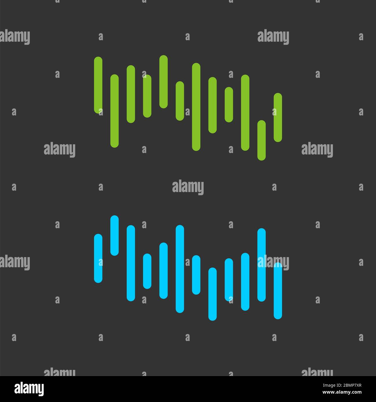 Sound Waves Line Logo Template Illustration Design. Vector EPS 10 Stock ...