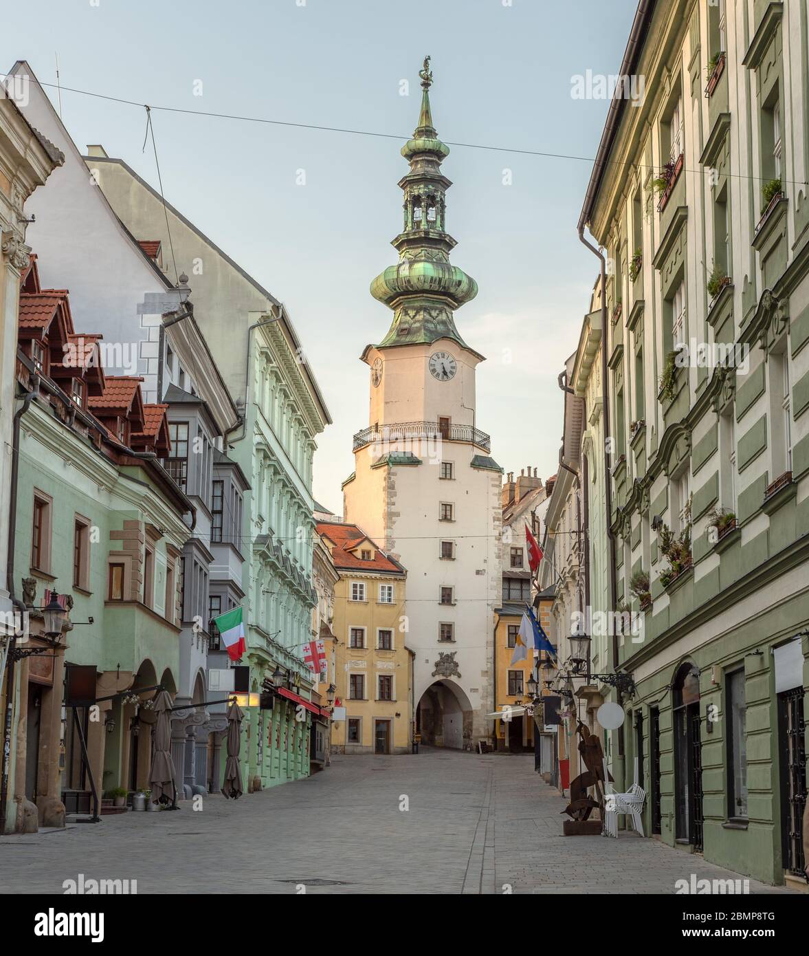 Bratislava Slovakia, empty Michalska brana street Stock Photo - Alamy