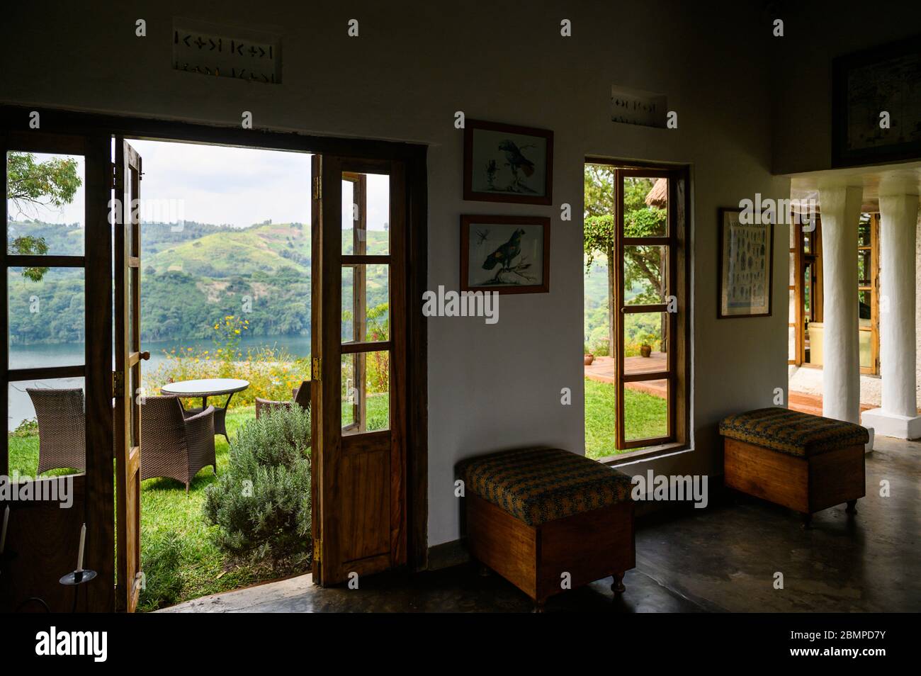 African Lodge in Uganda Stock Photo