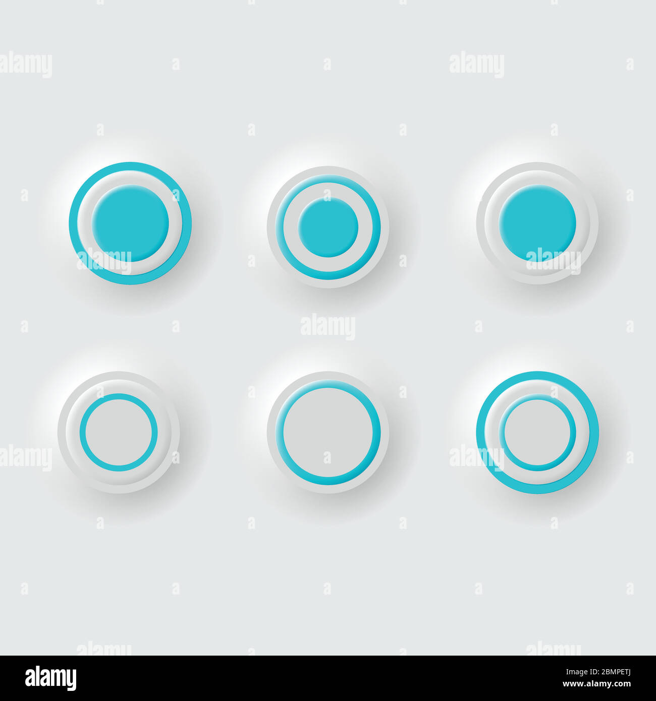 Buttons white set background Stock Vector Image & Art - Alamy