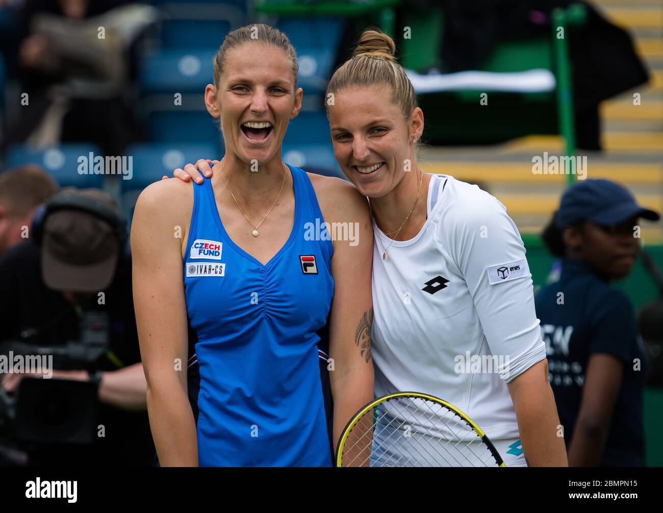 Karolina Pliskova & Kristyna Pliskova of the Czech Republic ahead of the  first-ever main draw