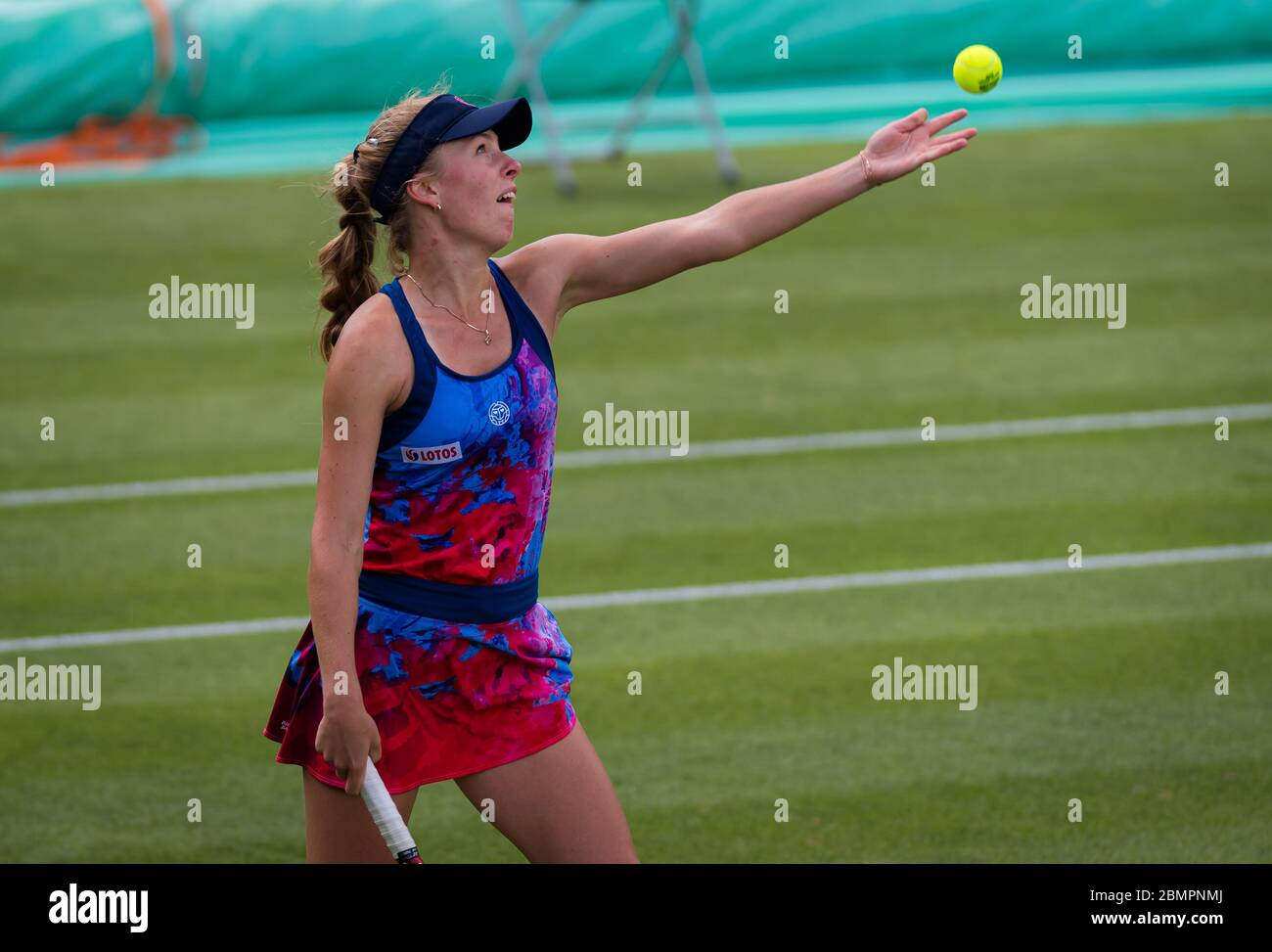 Magdalena Frech of Poland in action during qualifications at the 2019 Nature Valley Classic WTA Premier tennis tournament Stock Photo