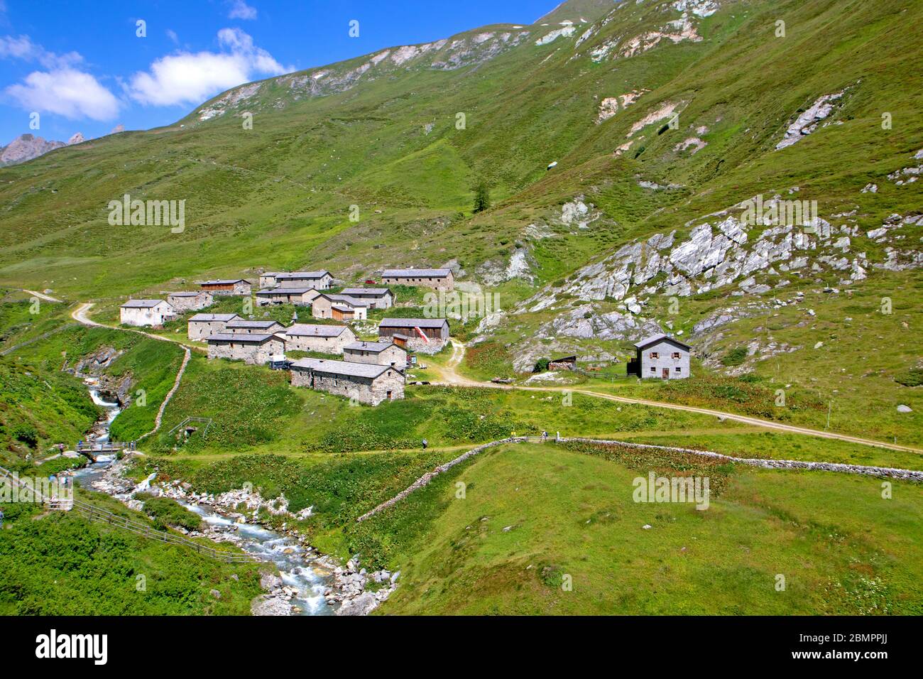 The village of Jaghausalm in the Oberhauser Valley Stock Photo
