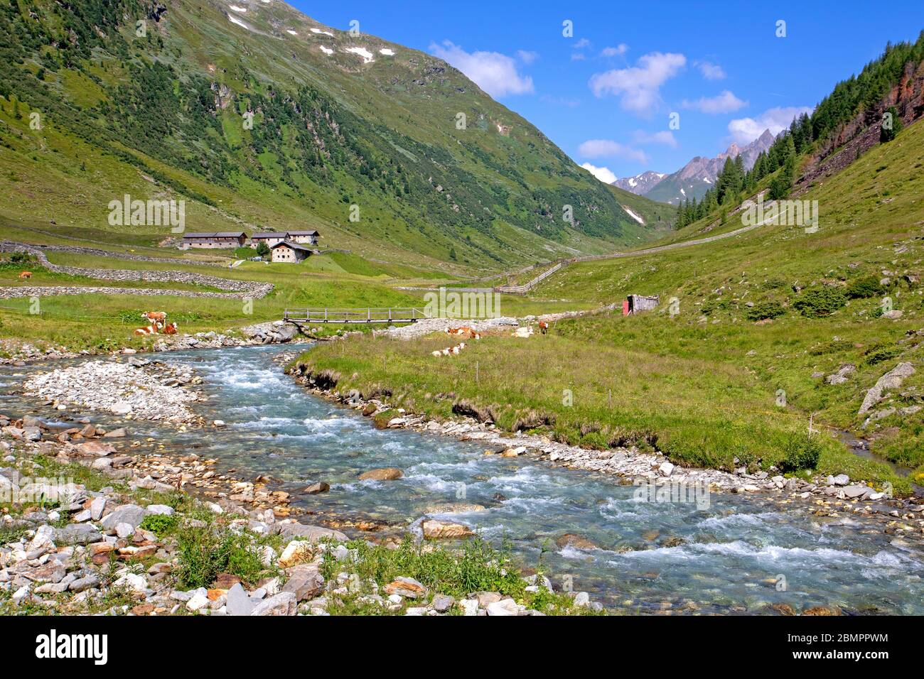 The Oberhauser Valley in Hohe Tauern National Park Stock Photo
