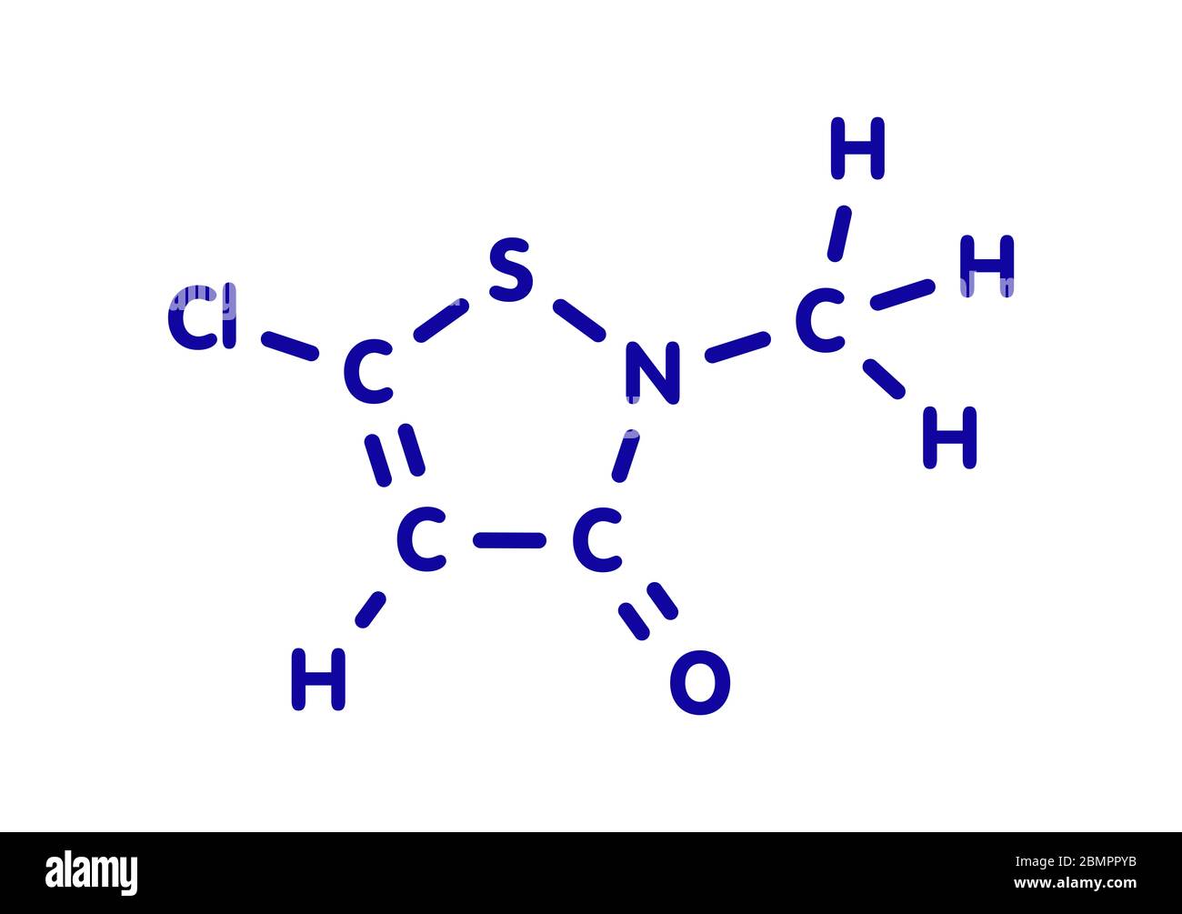 Methylchloroisothiazolinone preservative molecule, chemical structure