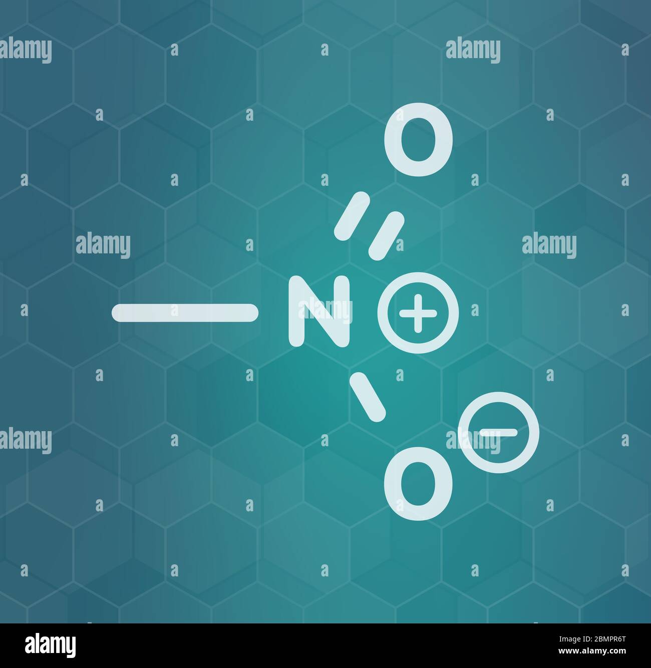 Nitromethane nitro fuel molecule. Used as fuel to power rockets, drag