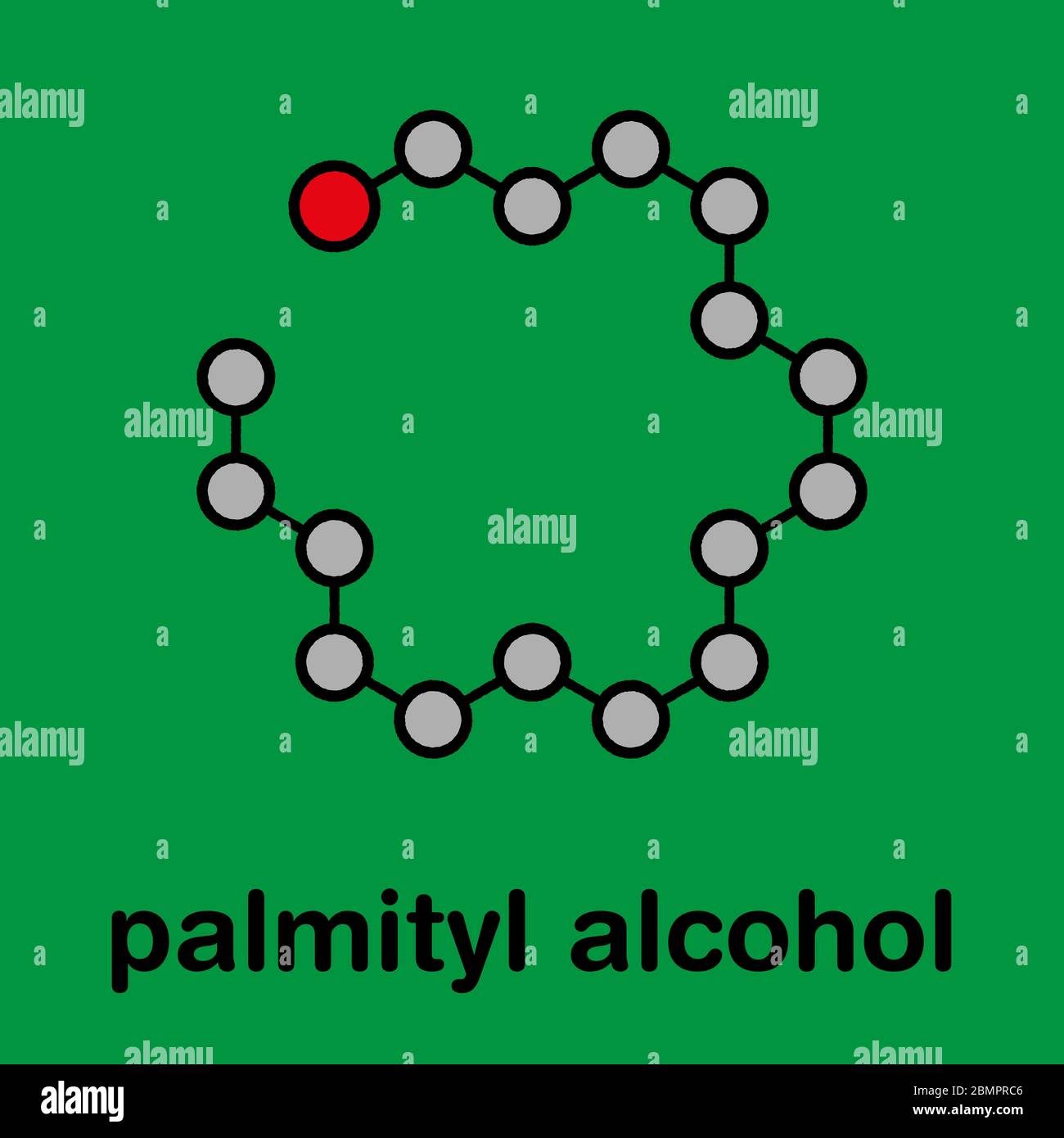 Cetyl (or palmityl) alcohol molecule. Constituent of cetostearyl alcohol (cetearyl  alcohol, cetylstearyl alcohol). Skeletal formula Stock Vector Image & Art -  Alamy
