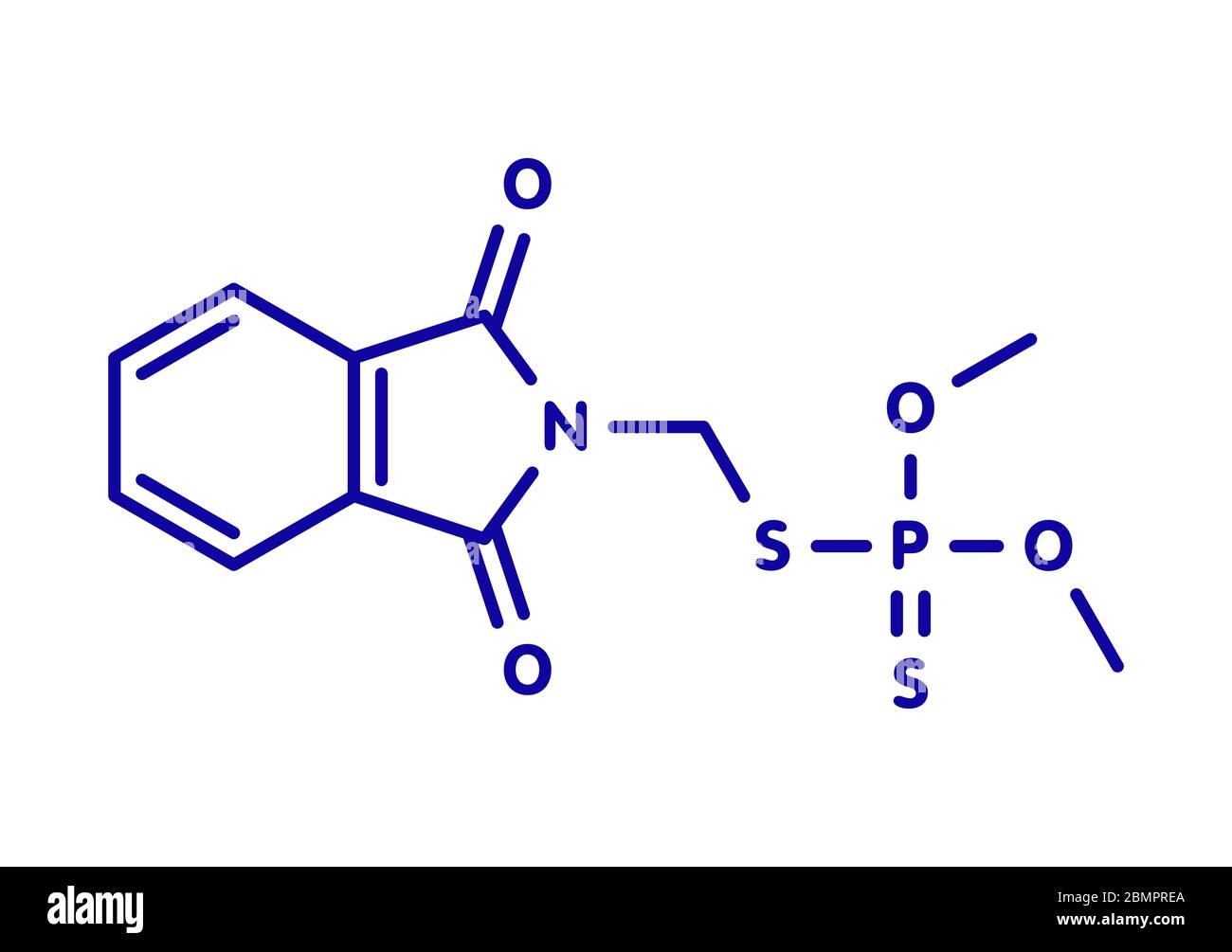 Phosmet organophosphate insecticide molecule. Skeletal formula Stock Photo  - Alamy
