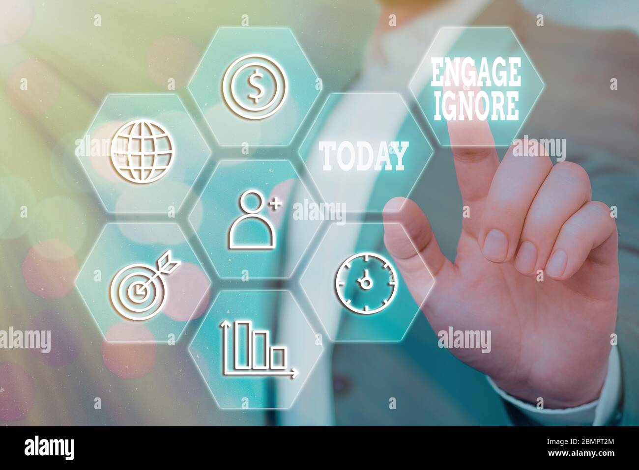 Writing note showing Engage Ignore. Business concept for Silent ...