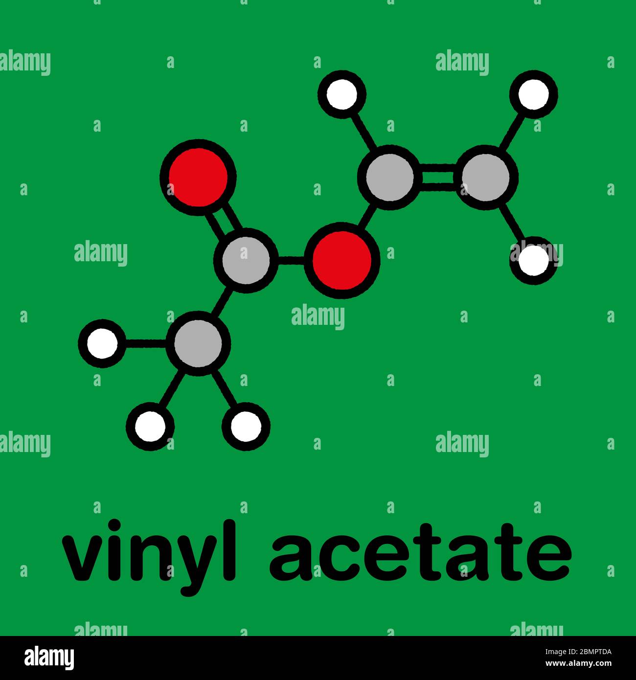 Vinyl acetate, polyvinyl acetate (PVA, PVAc) glue building block. PVA is  used in a number of glue types Stock Photo - Alamy