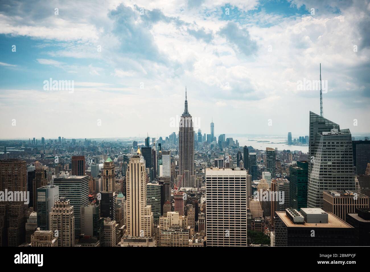 Panoramic view of New York City skyline, United States of America. Stock Photo