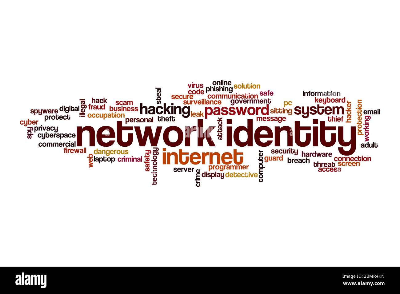 Network identity word cloud concept on white background Stock Photo Alamy