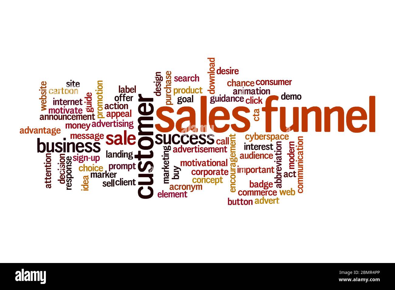 Sales funnel word cloud concept on white background Stock Photo Alamy