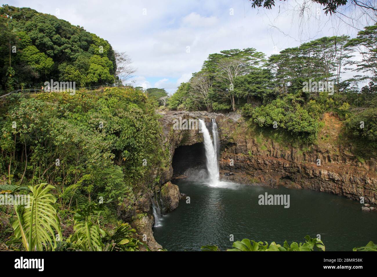Rainbow falls, Hilo, Hawaii Stock Photo