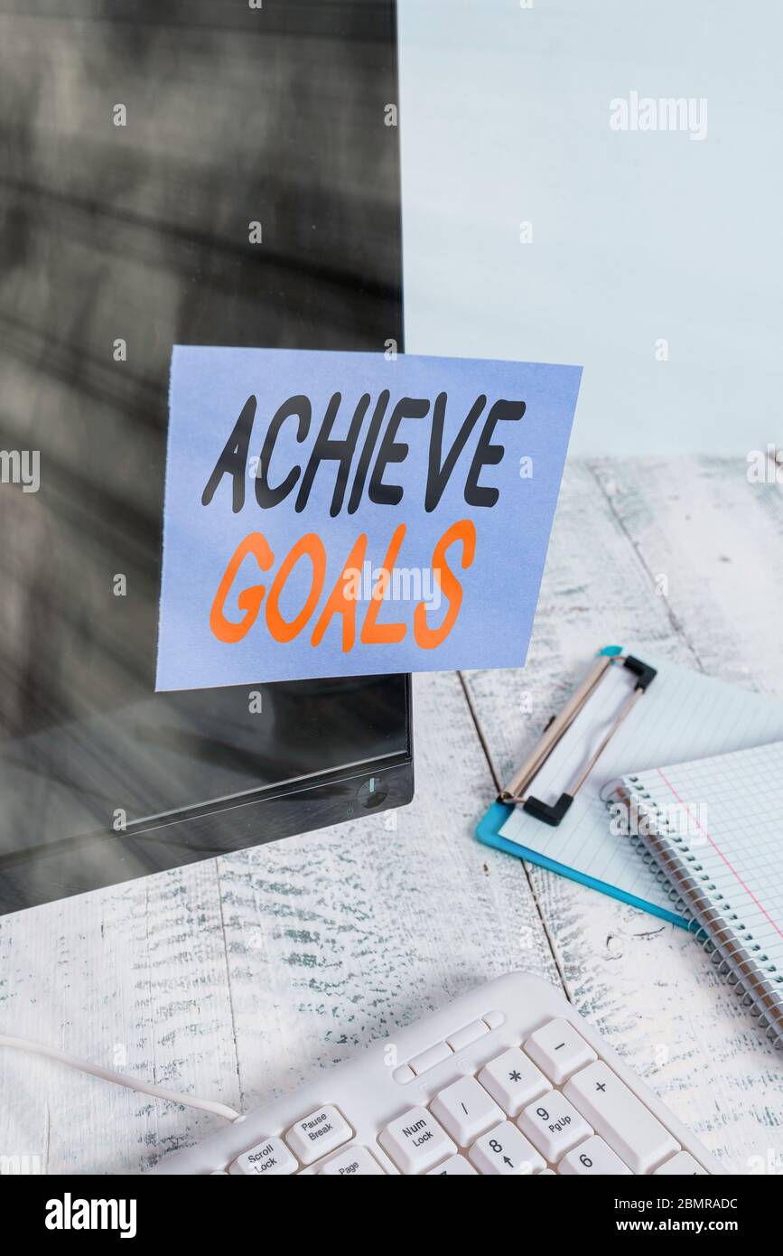 Word writing text Achieve Goals. Business photo showcasing Results ...