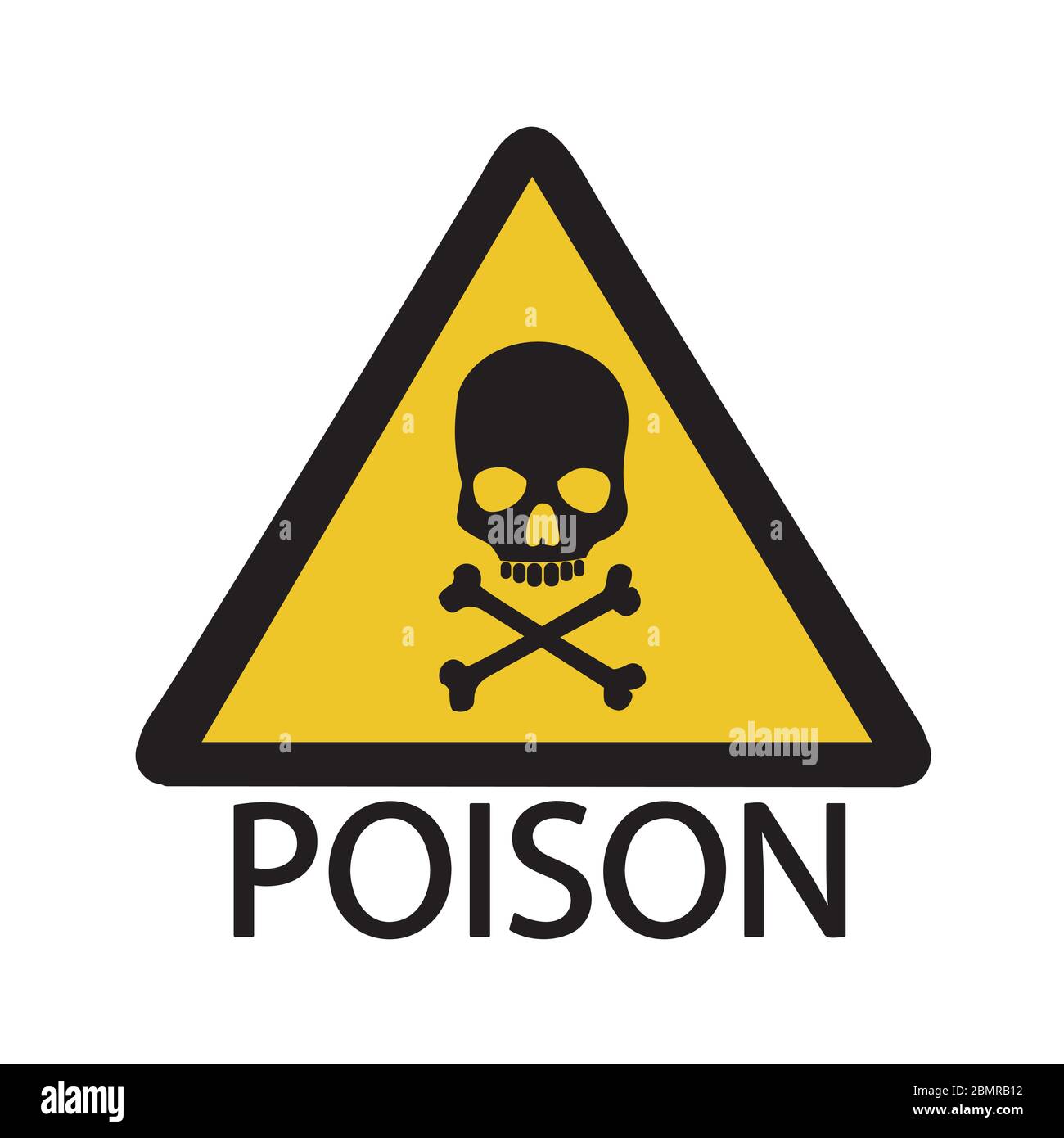 Warning sign with skull Stock Vector Image & Art - Alamy