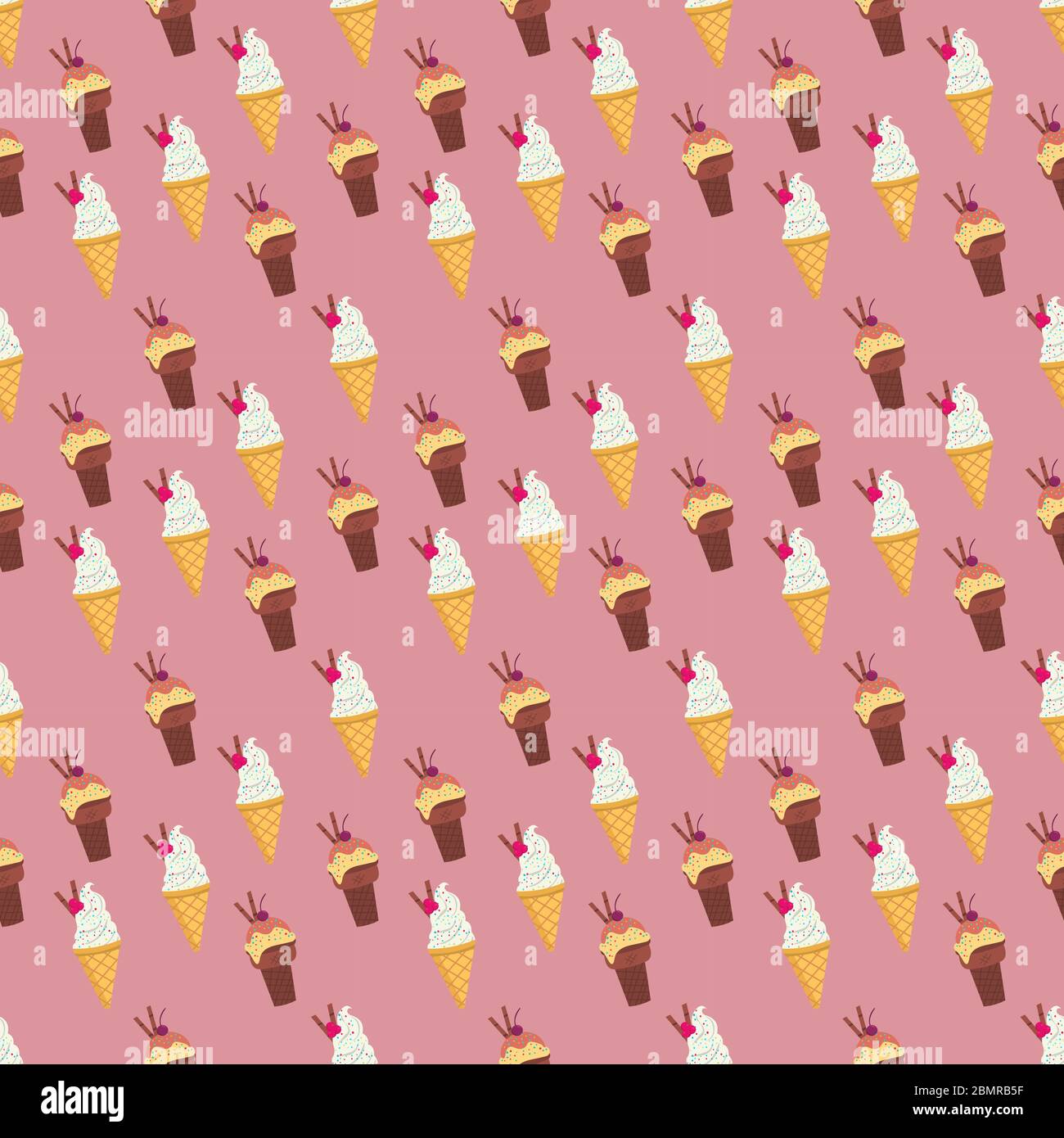 ice cream seamless pattern vector illustration background Stock Vector
