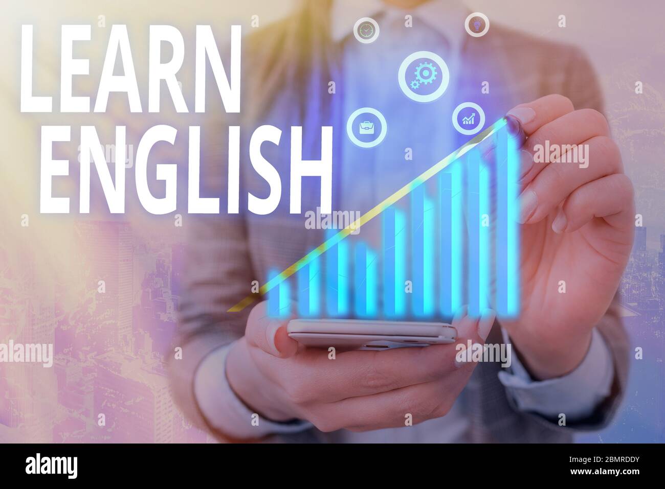 Word writing text Learn English. Business photo showcasing Universal ...
