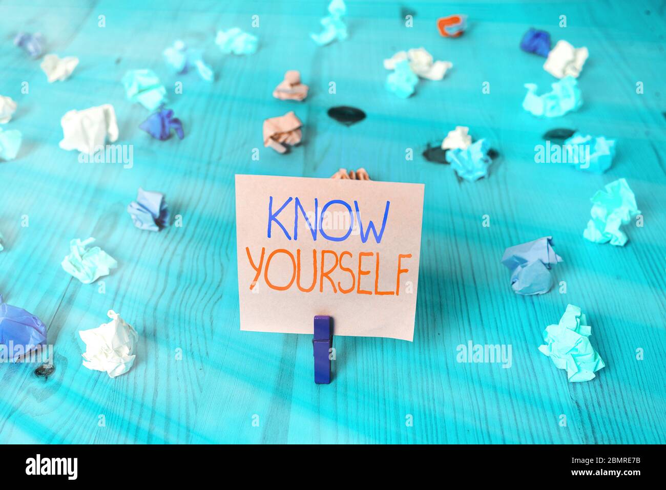 Conceptual hand writing showing Know Yourself. Concept meaning Find You