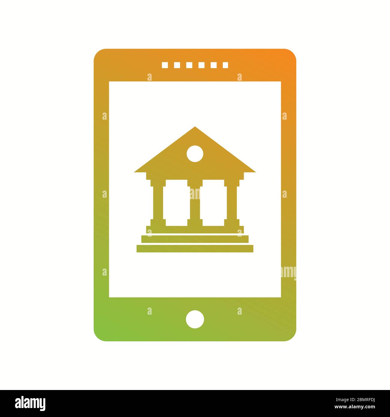 Beautiful Mobile banking Vector Glyph Icon Stock Vector