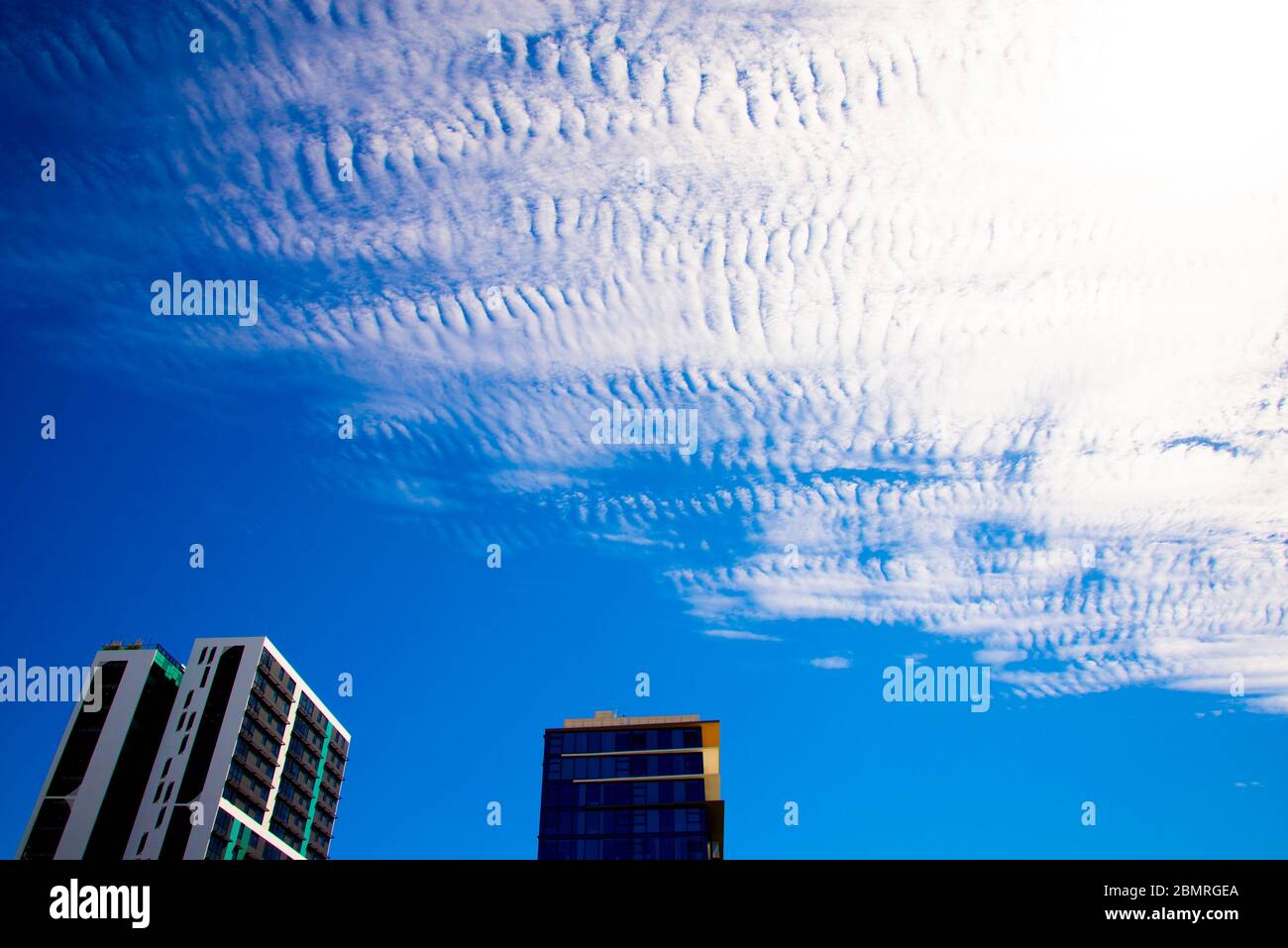 Formation of High Altitude Cirrus Clouds Stock Photo
