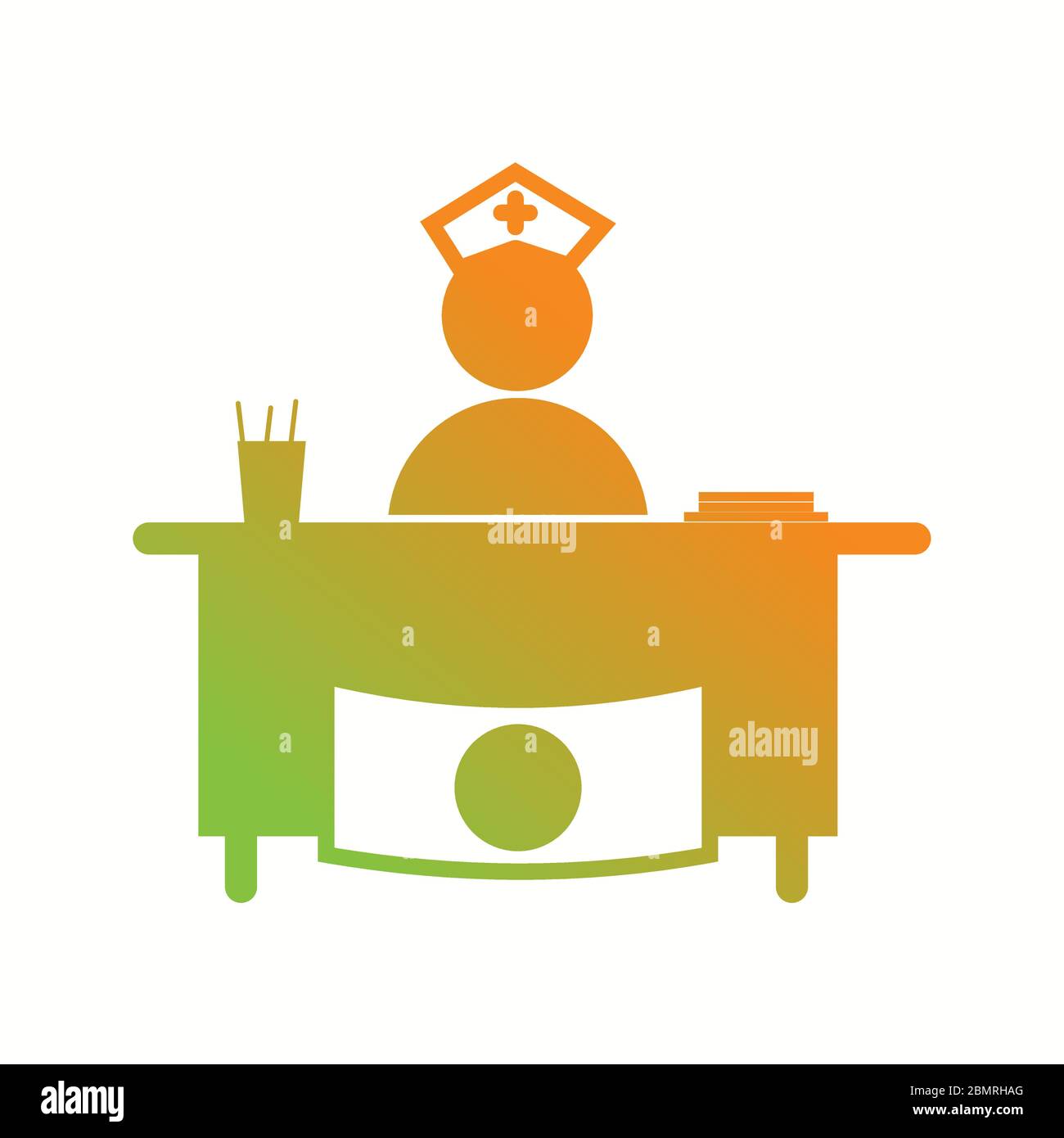 Beautiful Hospital reception Vector Glyph icon Stock Vector Image & Art ...