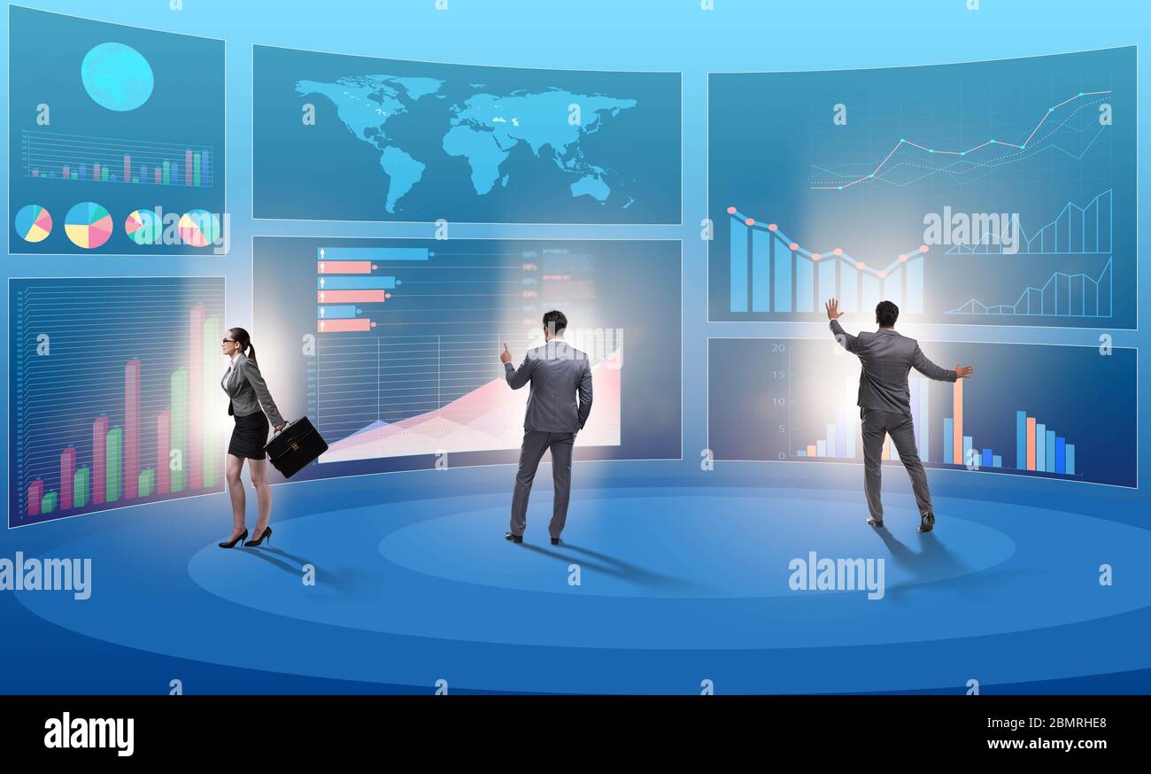 The concept of business charts and finance visualisation Stock Photo ...