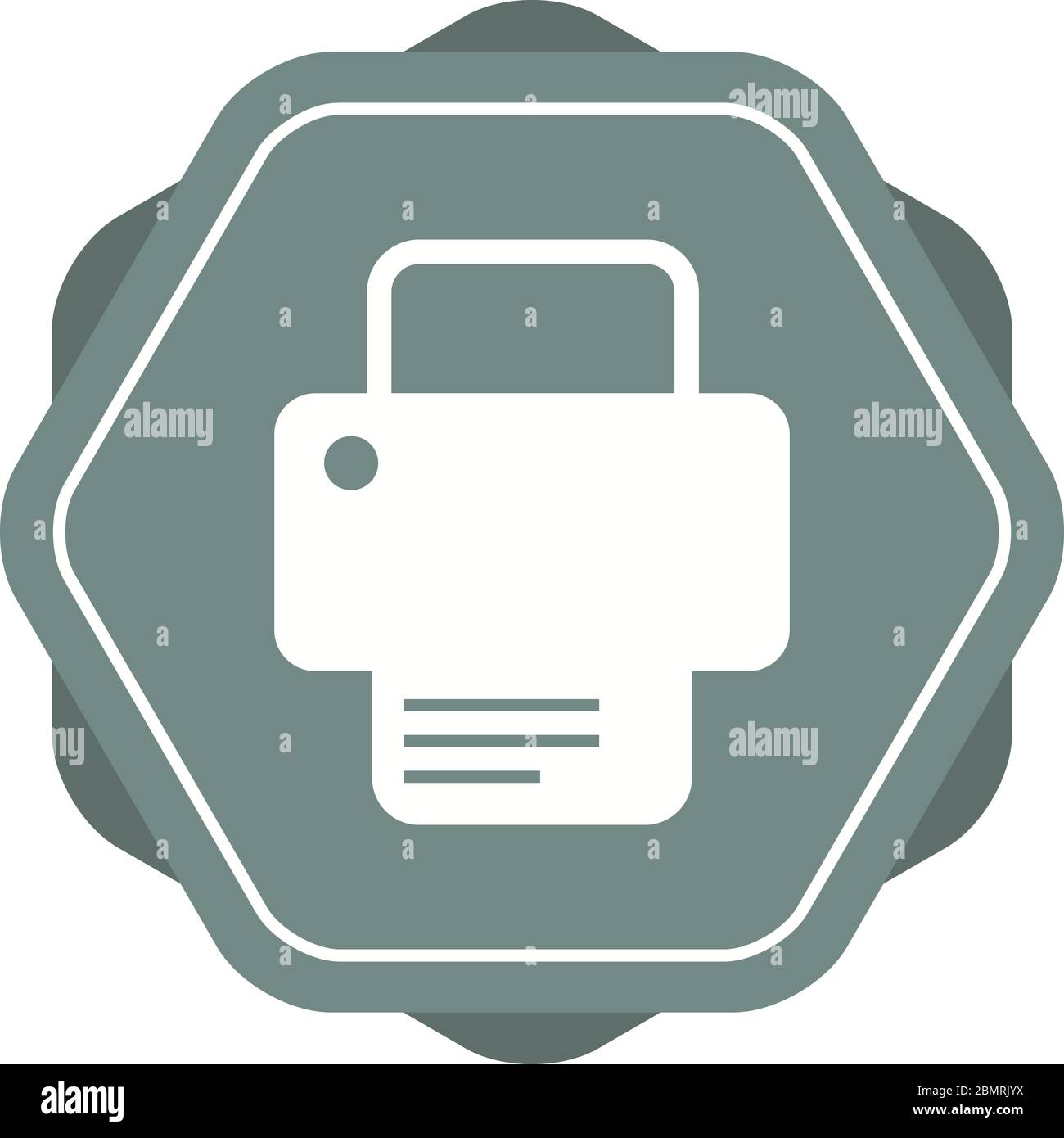 Beautiful Printer Vector Glyph icon Stock Vector