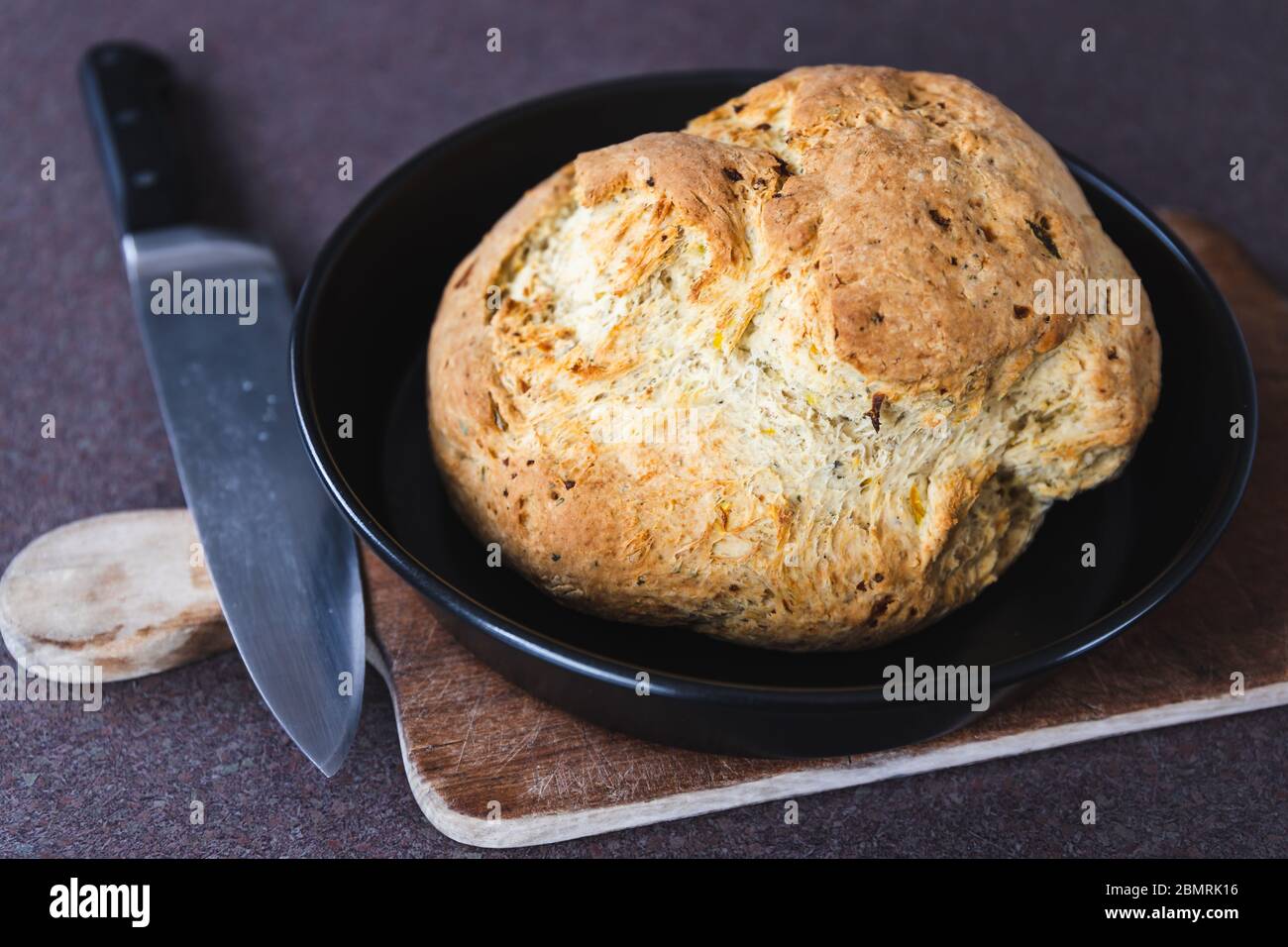 healthy plant-based food recipes concept, vegan Australian damper soda bread  Stock Photo - Alamy