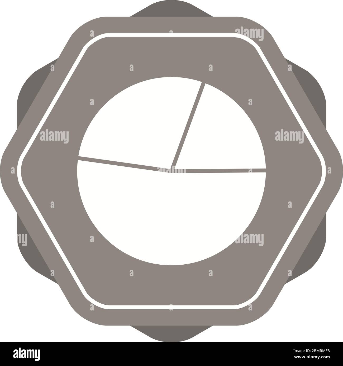 Beautiful Pie chart Vector Glyph icon Stock Vector